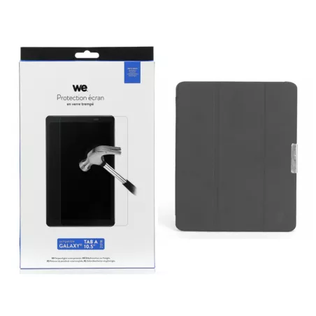 Bundle Etui tablette Samsung Tab A 10,5 2018 + Verre trempé - Galaxy A 10,5".