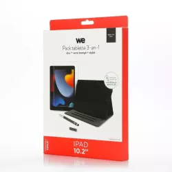 WE Bundle avec étui protection tab/film protection écran/stylet - Compatible iPad 7e, 8e, 9e génération 10.2 pouces - Etui en…