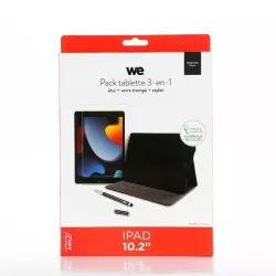 WE Bundle avec étui protection tab/film protection écran/stylet - Compatible iPad 7e, 8e, 9e génération 10.2 pouces - Etui en…