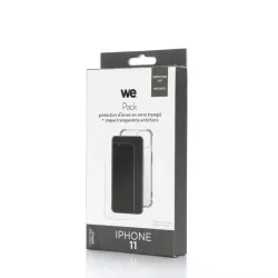 WE PACK verre trempé et coque de protection transparente IPHONE 11