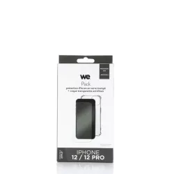 WE PACK verre trempé et coque de protection transparente IPHONE 12 / 12 PRO