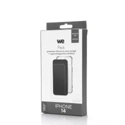WE PACK verre trempé et coque de protection transparente IPHONE 14