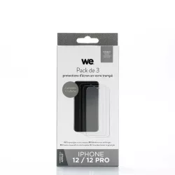 WE BUNDLE 3 verres trempés IPHONE 12 / 12 PRO