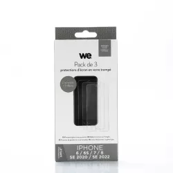 WE BUNDLE 3 verres trempés IPHONE 7 / 8 / SE 2020 / SE 2022