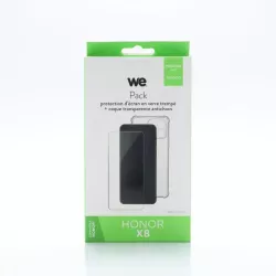 WE PACK verre trempé et coque de protection transparente HONOR X8