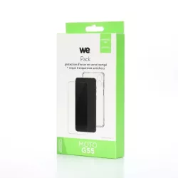 WE PACK verre trempé et coque de protection transparente MOTOROLA MOTO G55 5G