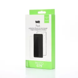 WE PACK verre trempé et coque de protection transparente MOTOROLA MOTO G75 5G