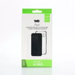 WE PACK verre trempé et coque de protection transparente GOOGLE PIXEL 9 PRO