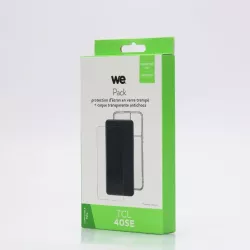 WE PACK verre trempé et coque de protection transparente TCL 40SE