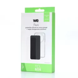 WE PACK verre trempé et coque de protection transparente TCL 605 / 60 SE