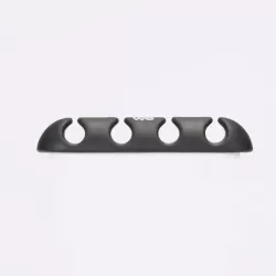 WE Organisateur de câbles pour bureau ou voiture - 4 emplacements x 2pcs - en silicone - coloris noir