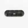 WE Organisateur de câbles pour bureau ou voiture - 4 emplacements x 2pcs - en silicone - coloris noir