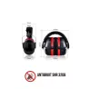 Casque anti-bruit, atténuation 32dB avec housse de transport, noir/rouge