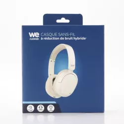Casque WE Bluetooth - ENC&ANC 35dB - BT V5,3 - 4 Micros intégrés - arceau réglable coussinets rotatifs - batterie de 500mAh…
