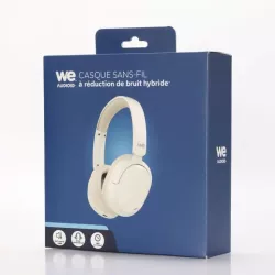 Casque WE Bluetooth - ENC&ANC 35dB - BT V5,3 - 4 Micros intégrés - arceau réglable coussinets rotatifs - batterie de 500mAh…