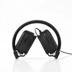 Casque filaire noir avec micro câble 1.20m arceau réglable