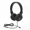 Casque filaire noir avec micro câble 1.20m arceau réglable