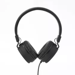 Casque filaire noir avec micro câble 1.20m arceau réglable
