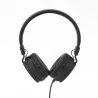 Casque filaire noir avec micro câble 1.20m arceau réglable