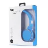 Casque filaire bleu avec micro câble 1.50m arceau réglable effect peau de pêche
