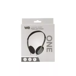 Casque filaire ONE, 1.2m, connecteur jack, bi-color noir / gris