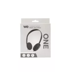 Casque filaire ONE, 1.2m, connecteur jack, noir