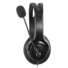 Casque micro WE filaire, JK+USB micro pivotant,arceau réglab connecteur jack 3.5mm+adap USB noir