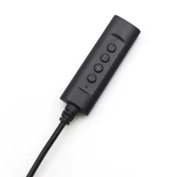 Casque micro WE filaire, JK+USB micro pivotant,arceau réglab connecteur jack 3.5mm+adap USB noir