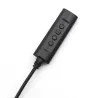 Casque micro WE filaire, JK+USB micro pivotant,arceau réglab connecteur jack 3.5mm+adap USB noir