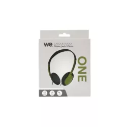 Casque filaire ONE, 1.2m, connecteur jack, bi-color noir / vert