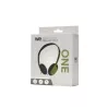 Casque filaire ONE, 1.2m, connecteur jack, bi-color noir / vert