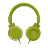 Casque filaire vert avec micro câble 1.50m arceau réglable effect peau de pêche