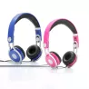 Casque enfant rose (3 à 10 ans) pliable/réglable/ergonomique limitation volume à 85dB câble 1.20m/Jack 3.5mm