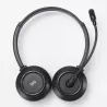 Casque micro WE Bluetooth connexion BT ou câble jack 3.5mm micro pivotant noir