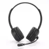 Casque micro WE Bluetooth connexion BT ou câble jack 3.5mm micro pivotant noir