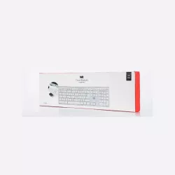 Clavier sans fil Bluetooth MacOS , connexion multidispositifs, Batterie rechargeable intégrée, aspect Alu, blanc argenté