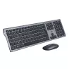 Bundle clavier souris WE sans fil connexion BT & 2.4Ghz aspect Alu, connexion jusqu'à 3 appareils, 12 touches multimedia…