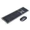 Bundle clavier souris WE sans fil connexion BT & 2.4Ghz aspect Alu, connexion jusqu'à 3 appareils, 12 touches multimedia…
