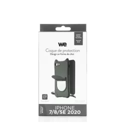 WE Coque de protection CHAT APPLE IPHONE 7 / 8 / SE 2020 Noir