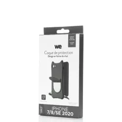 WE Coque de protection CHAT APPLE IPHONE 7 / 8 / SE 2020 Noir