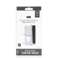 WE Coque de protection CHAT APPLE IPHONE 7 / 8 / SE 2020 Violet