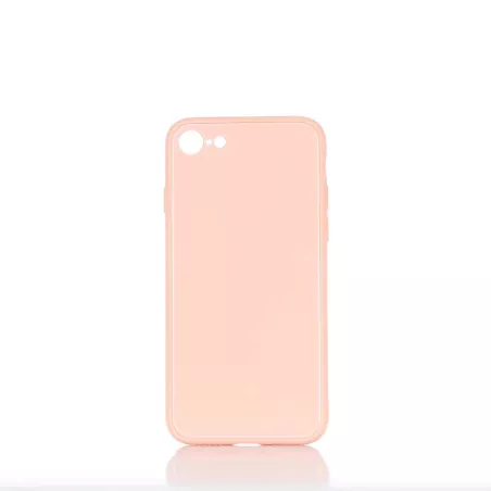WE Coque de protection GLASS APPLE IPHONE 7/8/SE 2020 Rose poudré