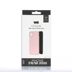 WE Coque de protection GLASS APPLE IPHONE 7/8/SE 2020 Rose poudré
