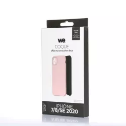 WE Coque de protection GLASS APPLE IPHONE 7/8/SE 2020 Rose poudré