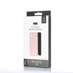 WE Coque de protection GLASS APPLE IPHONE 11 Rose poudré
