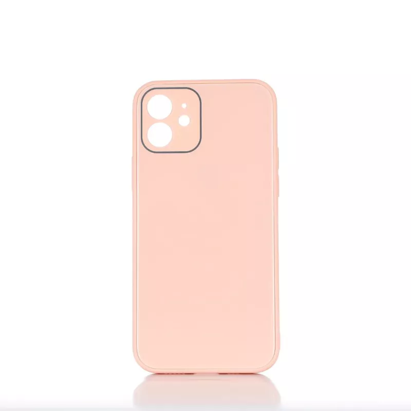 WE Coque de protection GLASS APPLE IPHONE 12 Rose poudré