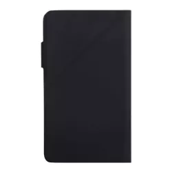 Etui universel colle magique noir effet peau de pêche/coin pliable taille M pour smartphones max 5 i6/S4/S5/A5/S6/S6 edge