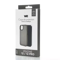 WE Coque colorée protection METALLIQUE IPHONE 12 / 12 PRO Noir