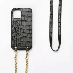 We Coque de protection AVEC TOUR DE COU APPLE IPHONE 12 Noir