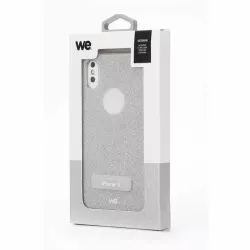 We coque de protection PAILLETTES APPLE IPHONE X Argent